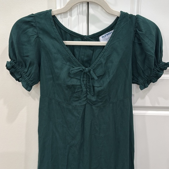 NEW Girls Hunter Green Dress Holiday Party Short Sleeve, size XL 14-16 - Picture 2 of 11